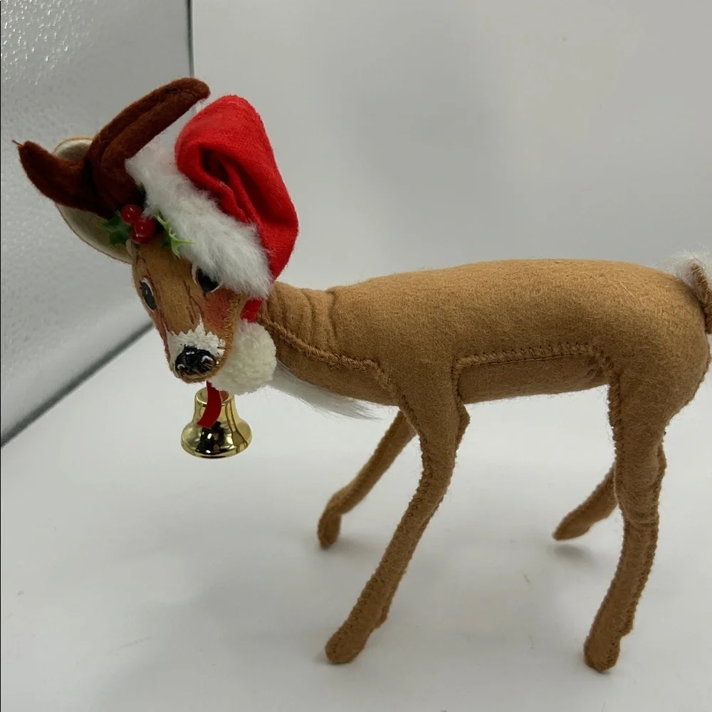 Vintage Annalee Santa with tree and Reindeer